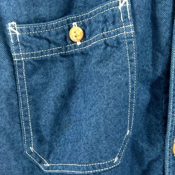 Journal Standard Homestead Indigo Blue Cotton Work Shirt - Picture 2 of 9